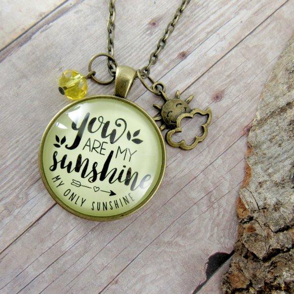 You Are My Sunshine Retro Vintage Style Necklace - Picture 5 of 7